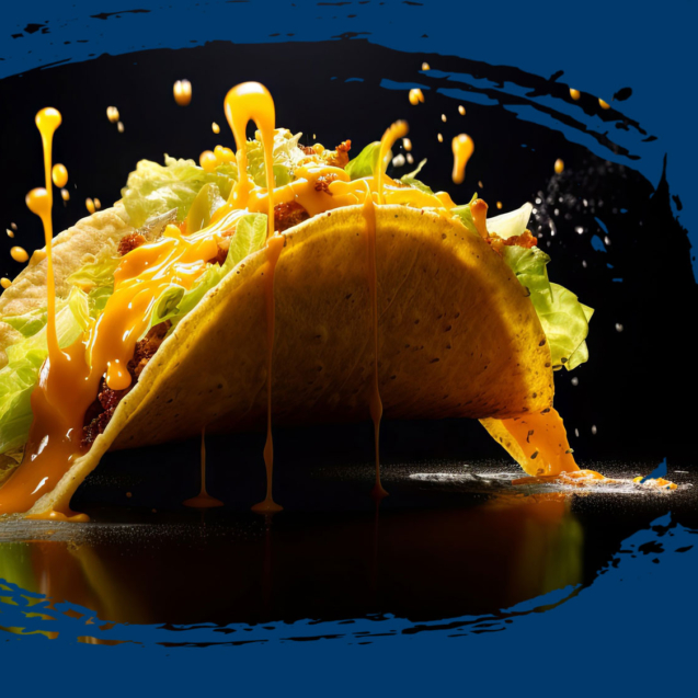 سالاد تاکوی بوقلمون