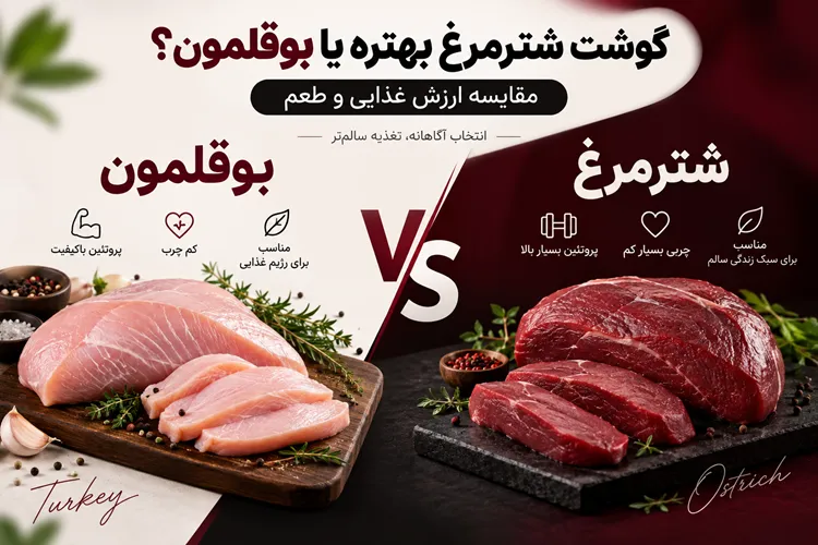 گوشت شترمرغ بهتره یا بوقلمون؟
