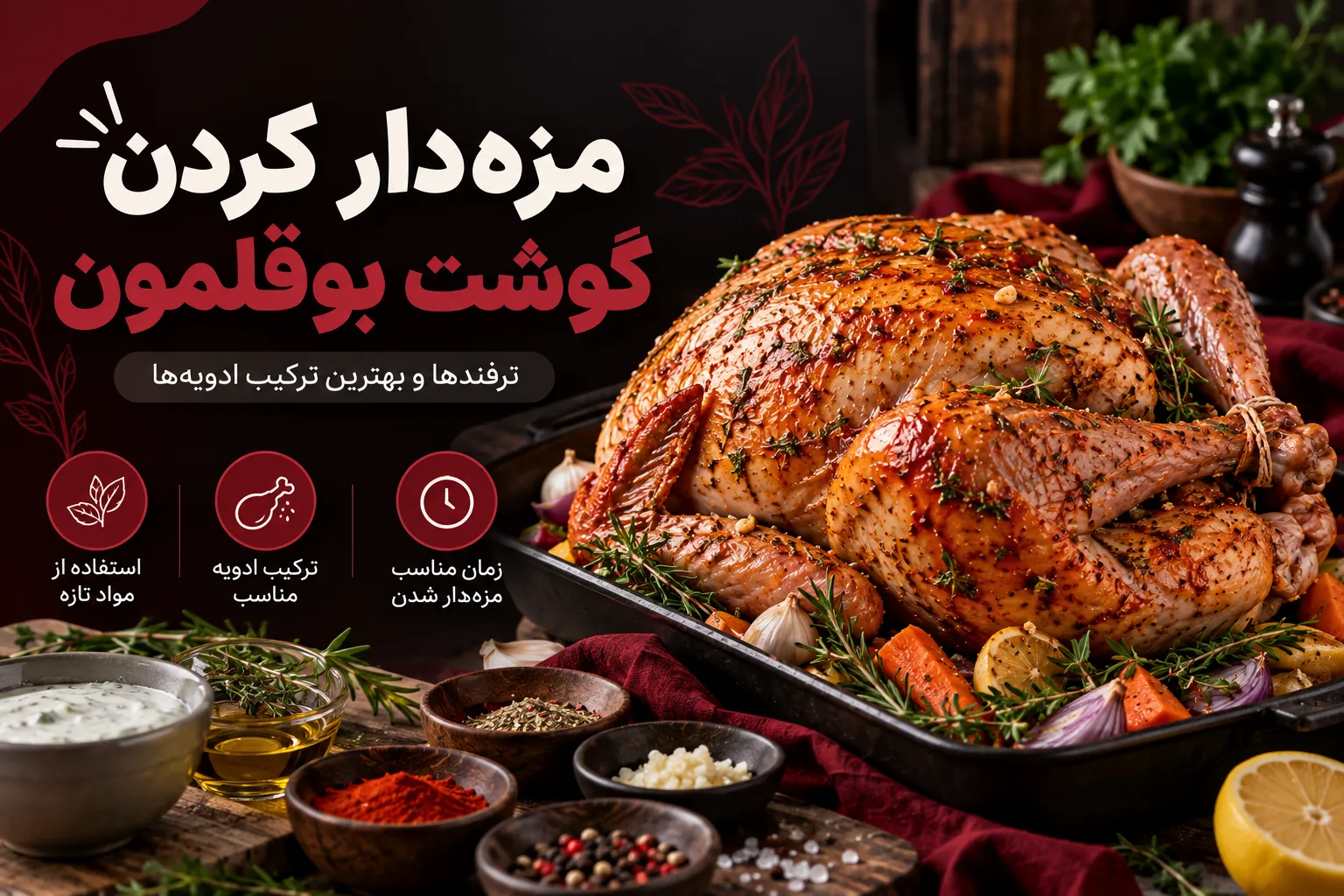 مزهدار کردن گوشت بوقلمون